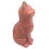 8" Pink Cermaic Cat Figurine