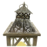 16" Wooden Lantern w/ LED Candle