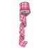 2.5" x10yd Gingham Ribbon- Hot Pink