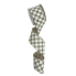 2.5" x 10yd Natural and White Checkered Ribbon