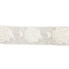 2.5" x 10yd Beaded Glitter Rose Wired Ribbon - White