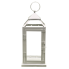 12" White Metal Lantern