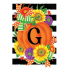 Pumpkin Splendor-Monogram Garden Flag-G