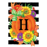 Pumpkin Splendor-Monogram Garden Flag-H