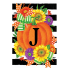 Pumpkin Splendor-Monogram Garden Flag-J