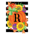 Pumpkin Splendor-Monogram Garden Flag-R