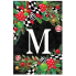 Christmas Swag Monogram Garden Flag- M