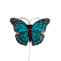 Blue Butterfly Hanging Sign / Detachable Stake