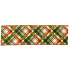 2.5" x 10yd Green and Orange Diagonal Plaid Ribbon