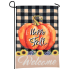 Plaid Pumpkin Garden Flag