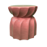 Coral Spiral Garden Stool