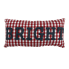 12" x 6" Red Plaid with Bright Pillow