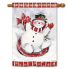 Sledding Snowman House Flag