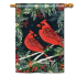 Cardinals and Berries House Flag