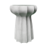 White Ribbed Garden Stool