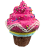 22" Fushia and Brown Sprinkle Cupcake