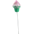 22" Pink and Green Cupcake Pick