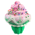 22" Pink and Green Cupcake Pick