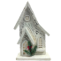 11" White Light-up House with Snow