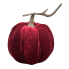 6.5" Velvet Pumpkin Decoration- Burgundy