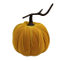 6.5" Velvet Pumpkin Decoration- Yellow