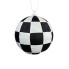 4.5" Black & White Checker Ball Ornament