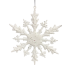 7.5" White Sequined Snowflake Ornament