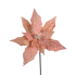 22" Velvet Glitter Poinsettia- Coral