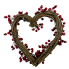 12" Grapevine Heart with Berries Wreath