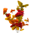 22" Colorful Autumn Leaves Bush