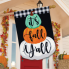 It's Fall Y'all Burlap House Flag