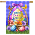 Happy Easter Egg Basket House Flag