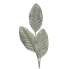 28" Bead and Sequin Magnolia Leaf Spray- White