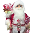 18" Fabric Holiday Sweets Santa