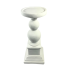 14" White Ceramic Pillar Candle Holder