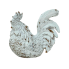 4.5" White Resin Rooster