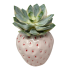 4.5" Ceramic Strawberry Vase-White