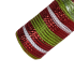 10" x 10yd Fabric Stripe Mesh- Red, Green & White Stripe