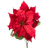 19" Red Poinsettia Bush