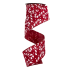 2.5" x 10yd Candy Canes & Polka Dots on Red Ribbon