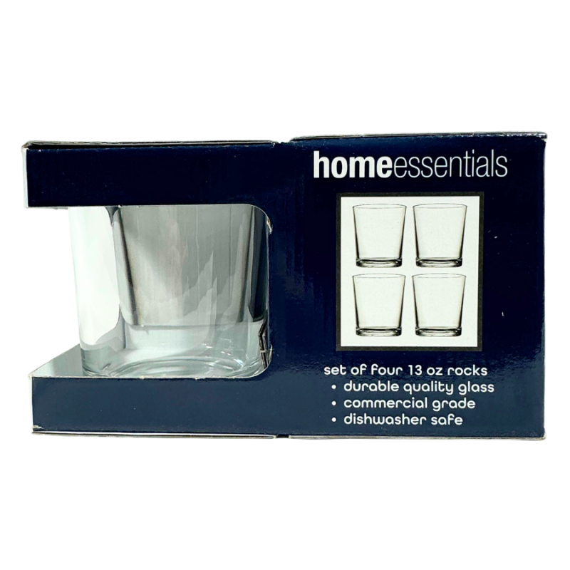 Home Essentials Set of Four 13oz Rock Glasses