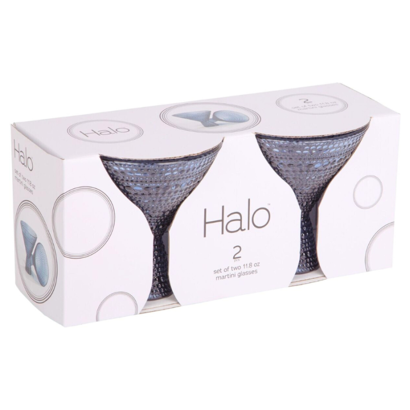 Halo Set of Two 11oz Martini Glasses