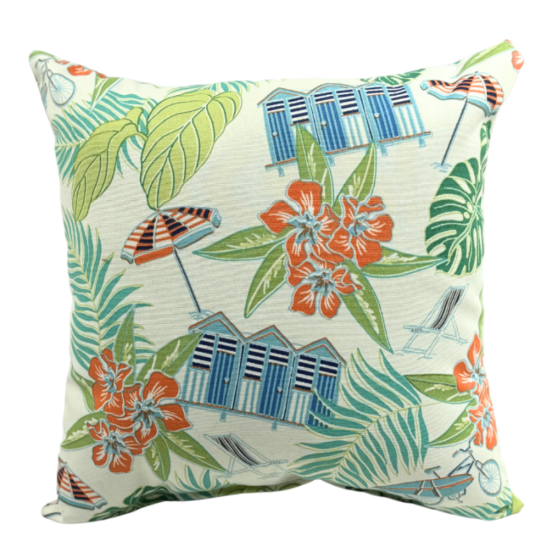 17" Beach Scene Outdoor Pillow