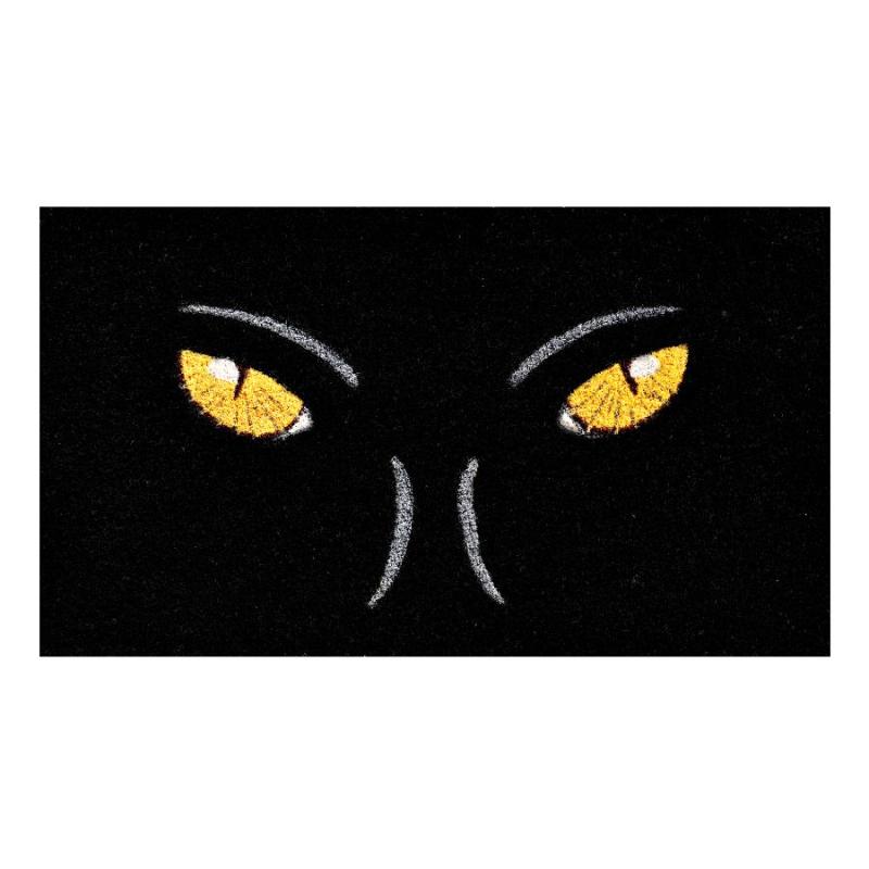 Black Cat Eyes on Black Doormat | Halloween Doormats/Inserts | Carolina ...