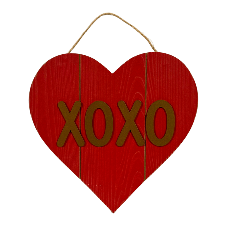 10" Red Wooden Sign- XOXO