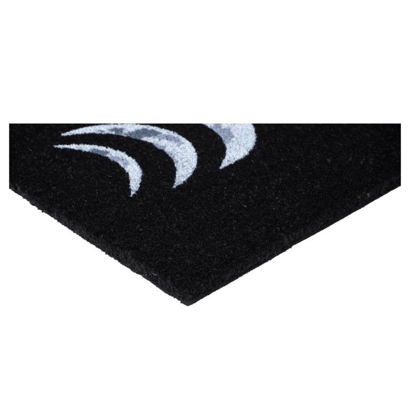 Spooky Moon on Black Doormat