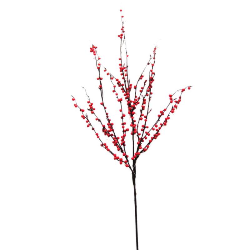 40&quot; Berry Branch Spray (Shiny Red) | Cardinal