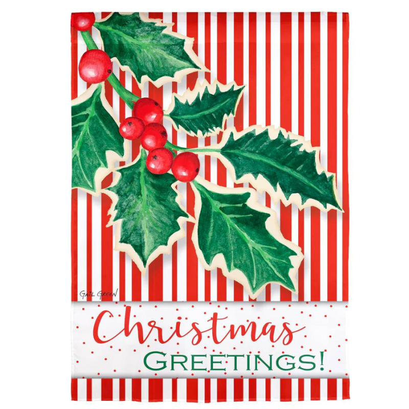 Christmas Greetings House Flag