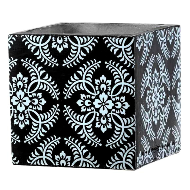 Square Black & White Planter