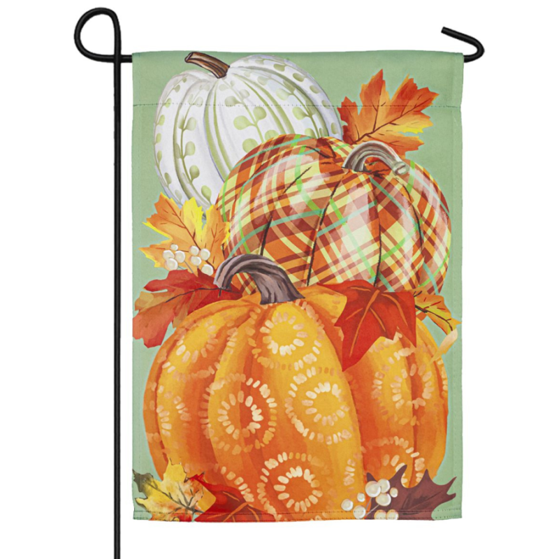 Painted Fall Pumpkins Garden Flag